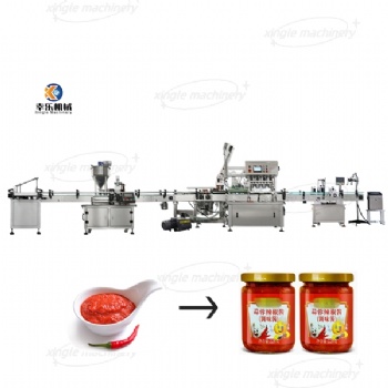 Customizable Jam Bottling Filling Capping And Labeling Machine Production Line